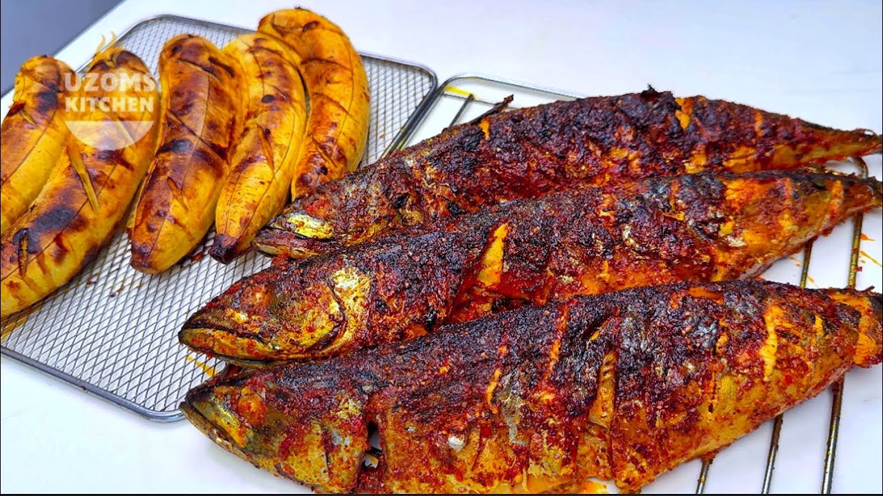 AUTHENTIC PORT HARCOURT BOLE, ROASTED FISH & PEPPER SAUCE backdrop