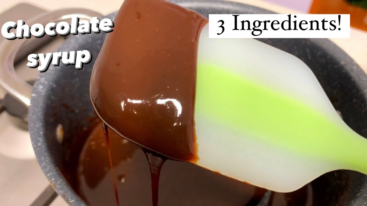 3 Ingredients Easiest Chocolate Syrup / how to make Chocolate Syrup /homemade syrup background