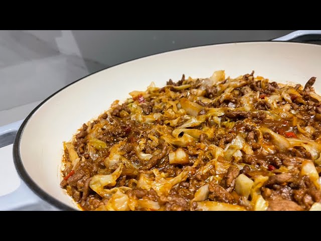 Very Simple Minced Beef Stew with cabbage recipe | #mincedbeefstew
