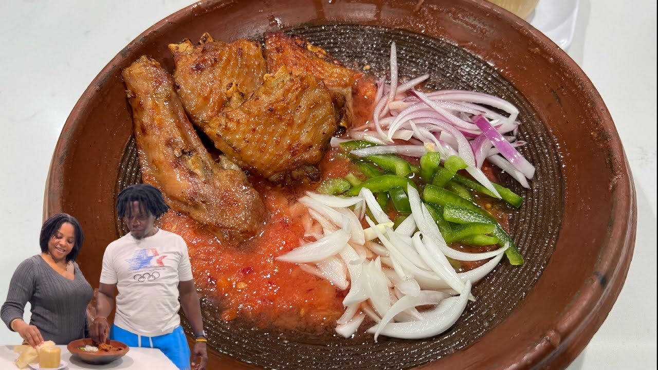 Satisfying My Husband’s Craving Is My Greatest Pleasure/Air Fried Turkey Wings With Kenkey & Shito background