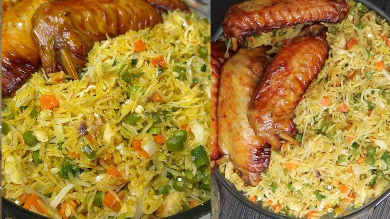 How To Make The Best Fish Fried Rice. Nigerian Food. background
