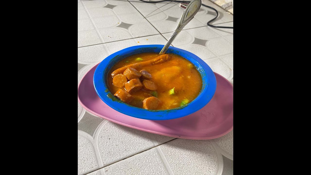 HOW TO MAKE YAM POTTAGE WITH SAUSAGE backdrop