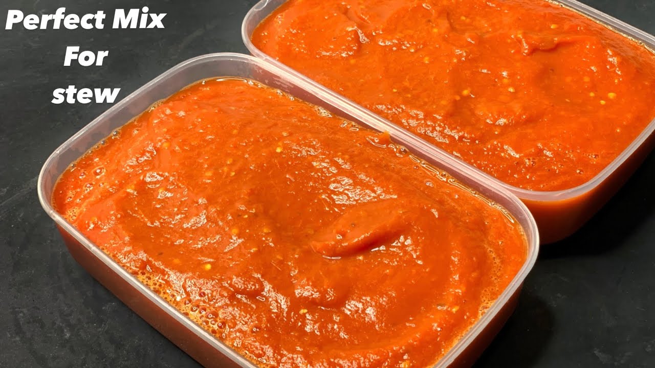 HACK: The perfect Tomato/Pepper base for stew | Jollof background