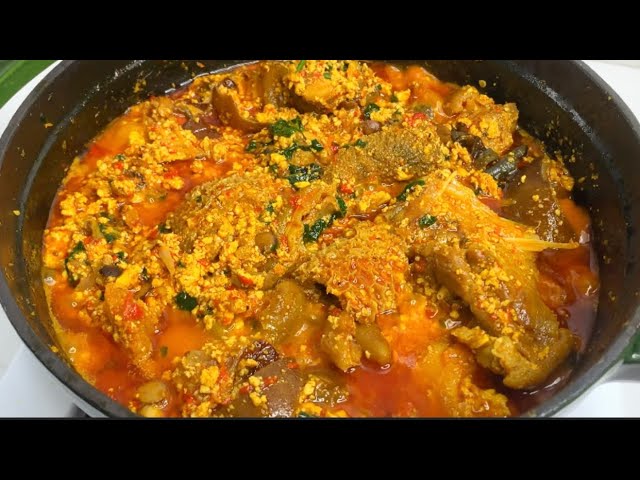 How to Cook EGUSI SOUP- for Beginners-Frying Method background