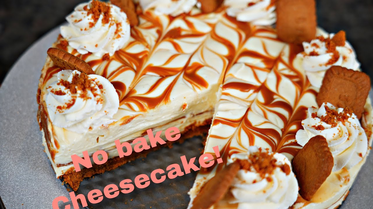 No-Bake Cheesecake | Easy Biscoff Cheesecake background