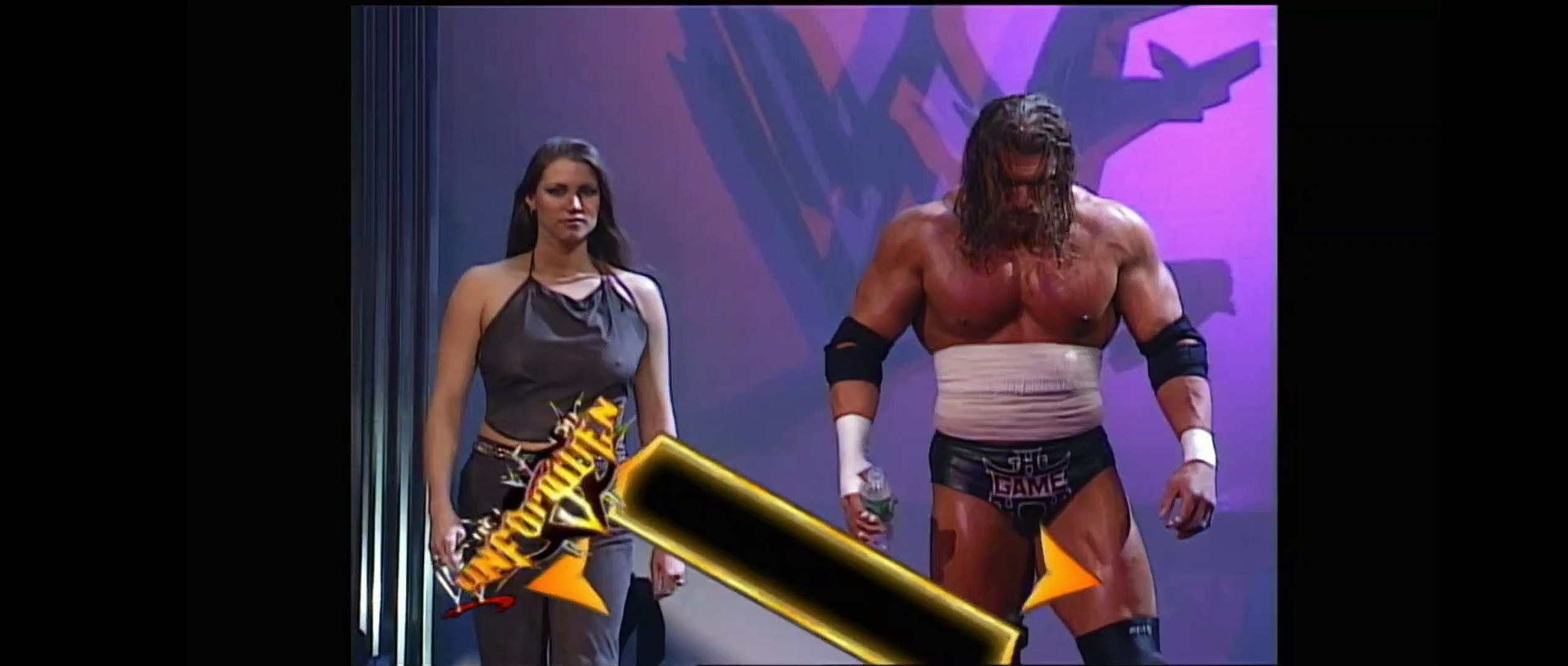 Triple H and Stephanie Mcmahon backstage No way out