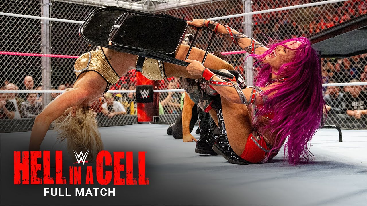 FULL MATCH - Sasha Banks vs. Charlotte – Raw Women’s Title Hell in a Cell Match: Hell in a Cell 2016 background