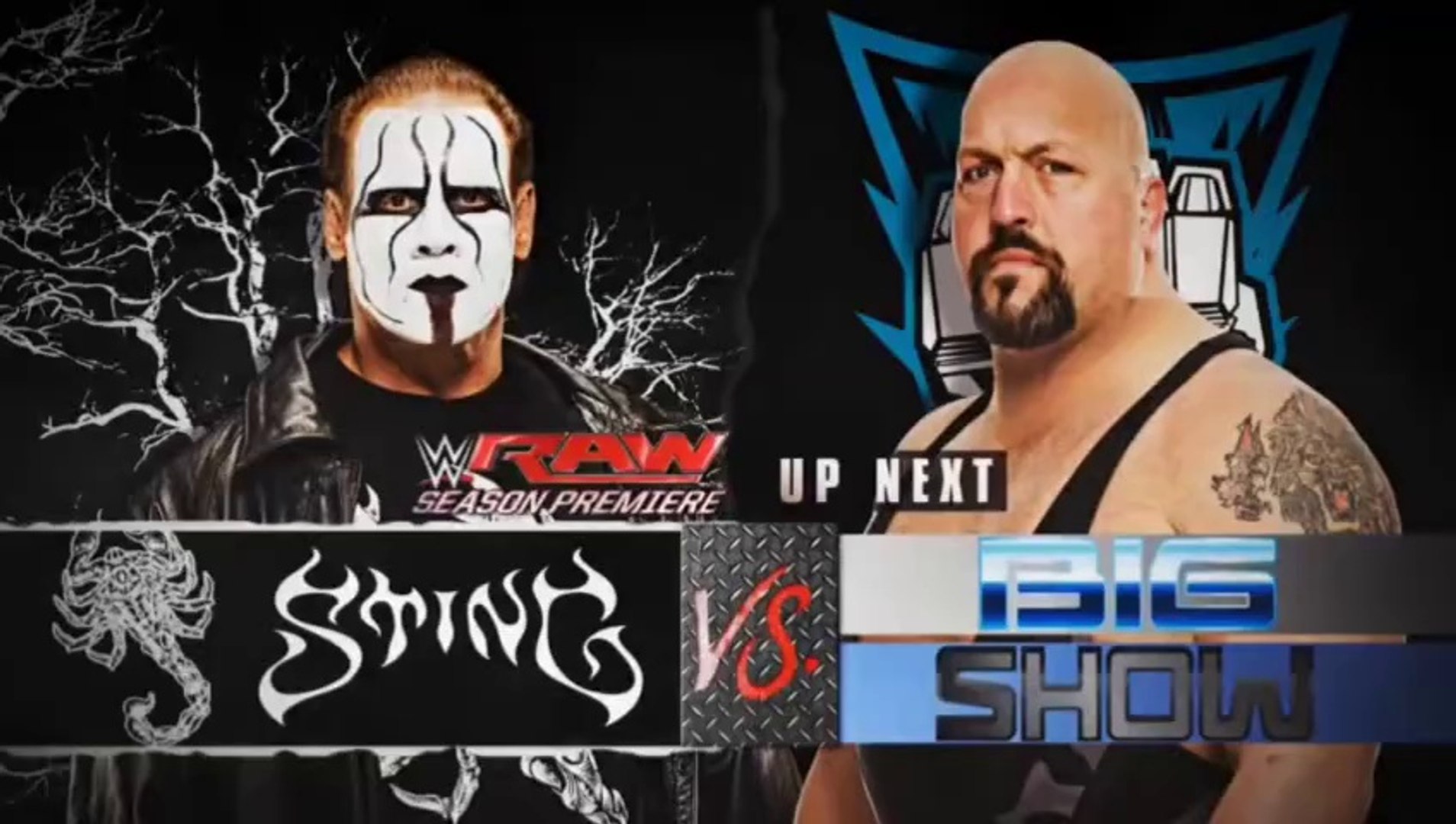 WWE Raw 09.14.2015 - John Cena & Sting vs Big Show & Seth Rollins (Tag Team Match) backdrop