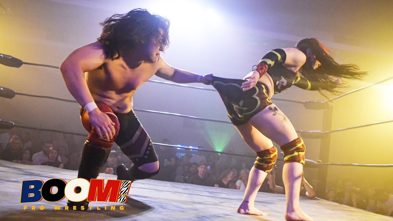 Bryce Lowe vs Rose 💥 BOOM! Pro Wrestling background