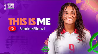 Sabrine Ellouzi in #ThisIsMe, where football meets flavor. #TotalEnergiesWAFCON2024 background