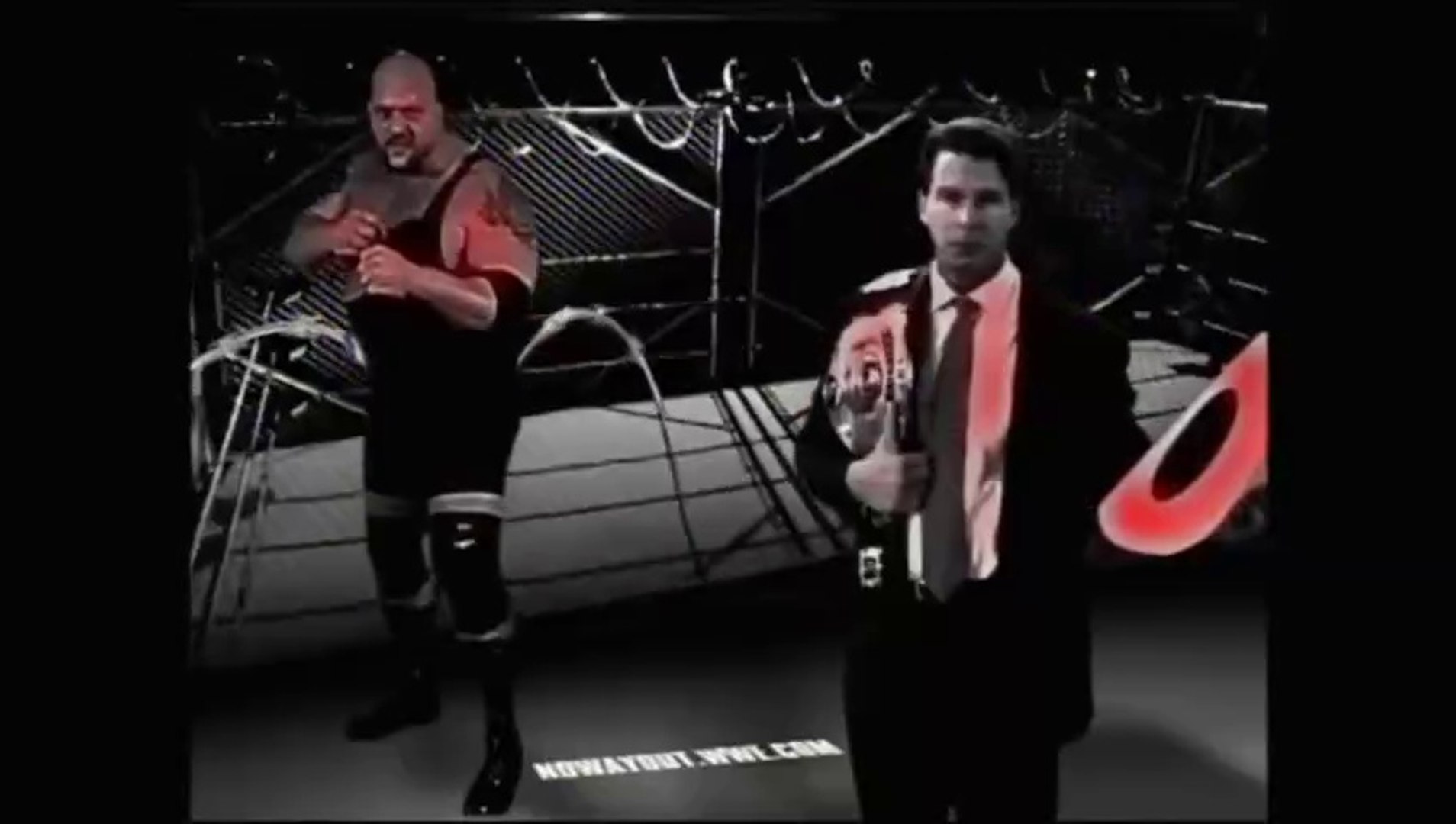 WWE No Way Out 2005 - Big Show vs JBL (Barbed Wire Steel Cage Match, WWE Championship) background