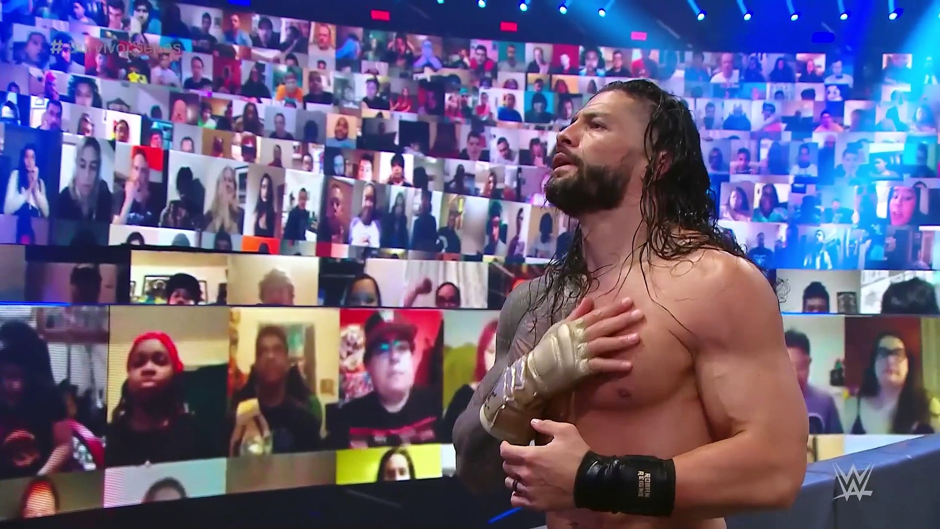 Drew McIntyre Vs. Roman Reigns - Champion Vs. Champion Match background