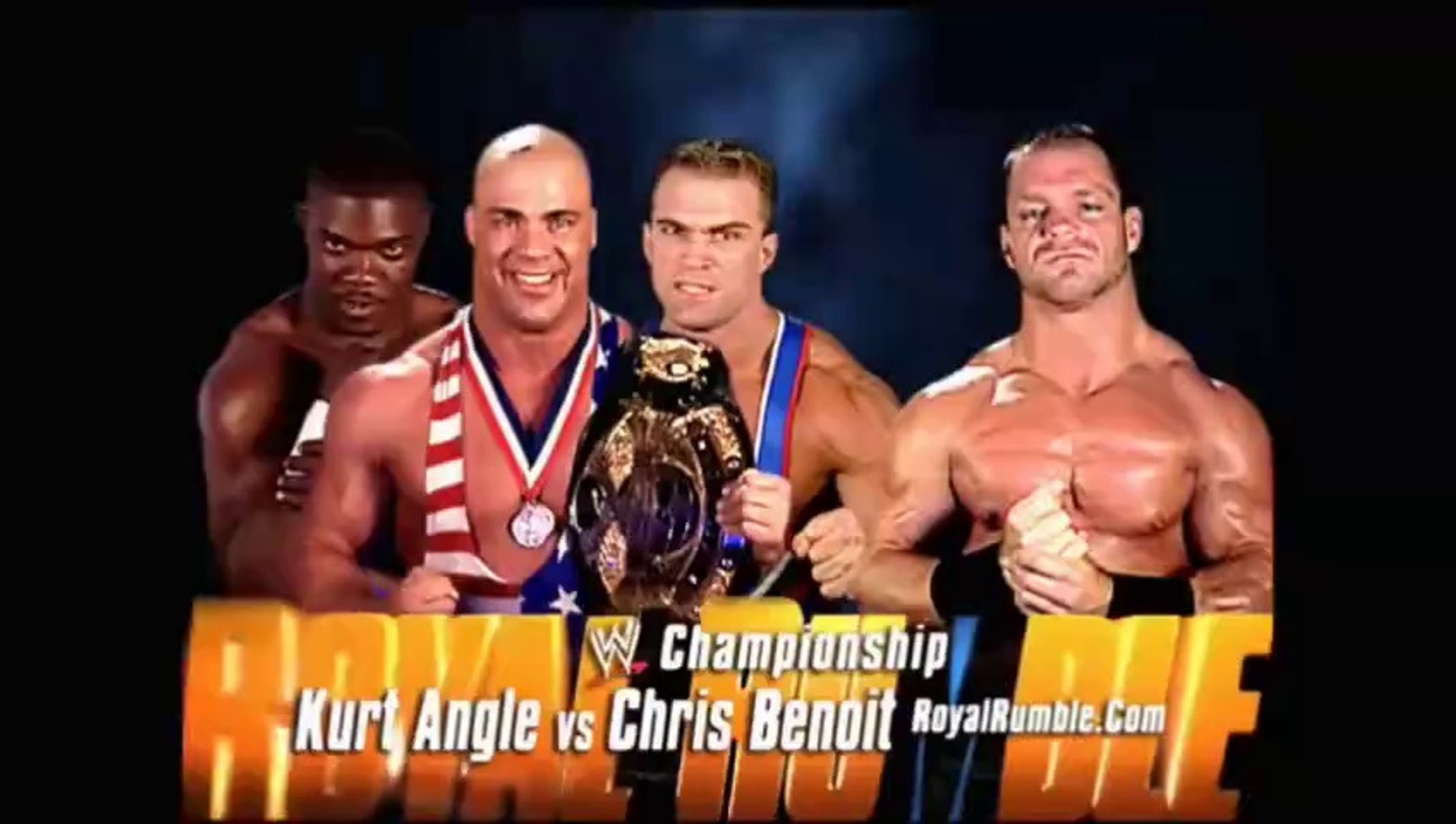 WWE Royal Rumble 2003 - Kurt Angle vs Chris Benoit (WWE Championship) background