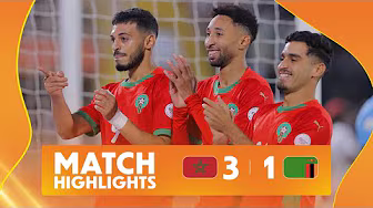 Morocco 3-1 Zambia Match Highlights l TotalEnergies CHAN 2024 l Matchday 4 backdrop