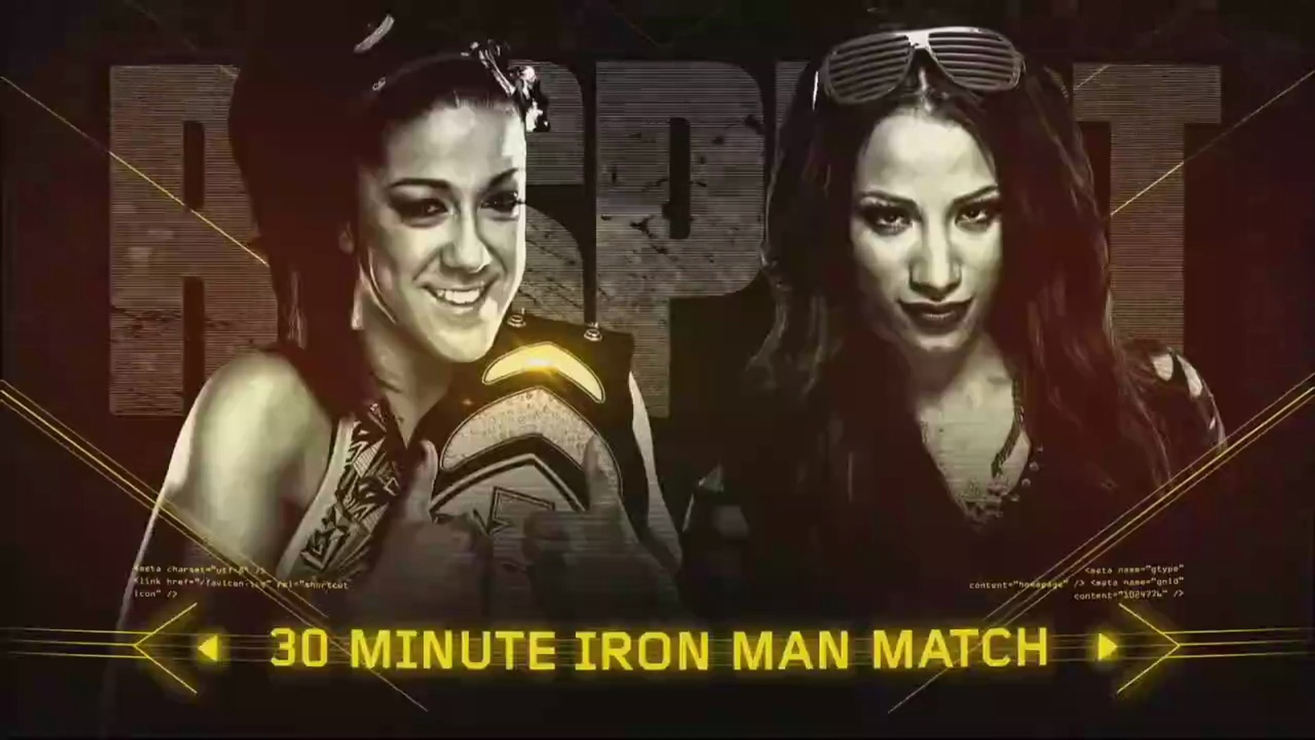 NXT Takeover : Respect 2015 - Sasha Banks vs Bayley (30-minute Iron Man Match, NXT Women's Championship) background