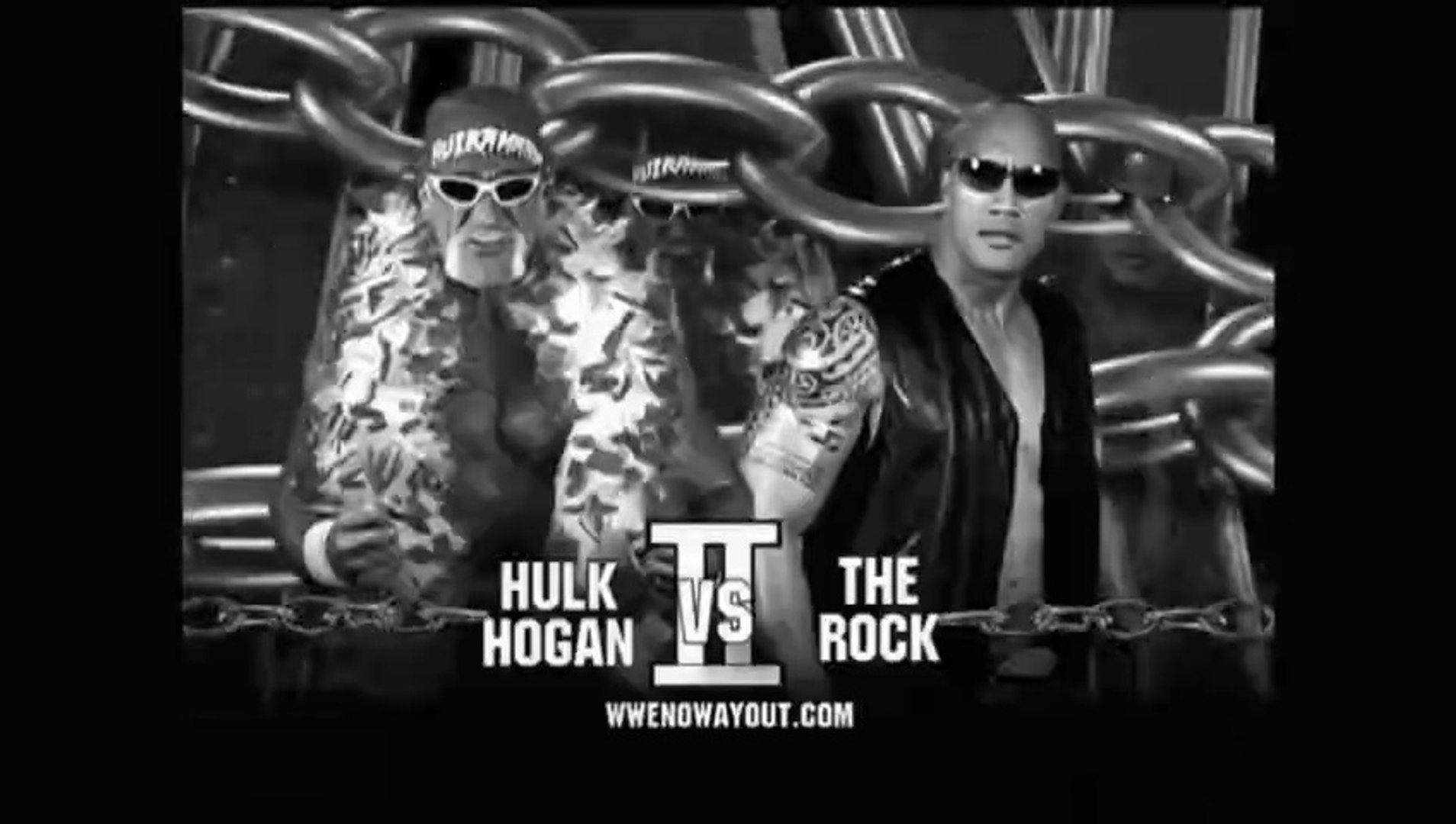 WWE No Way Out 2003 - The Rock vs Hulk Hogan background
