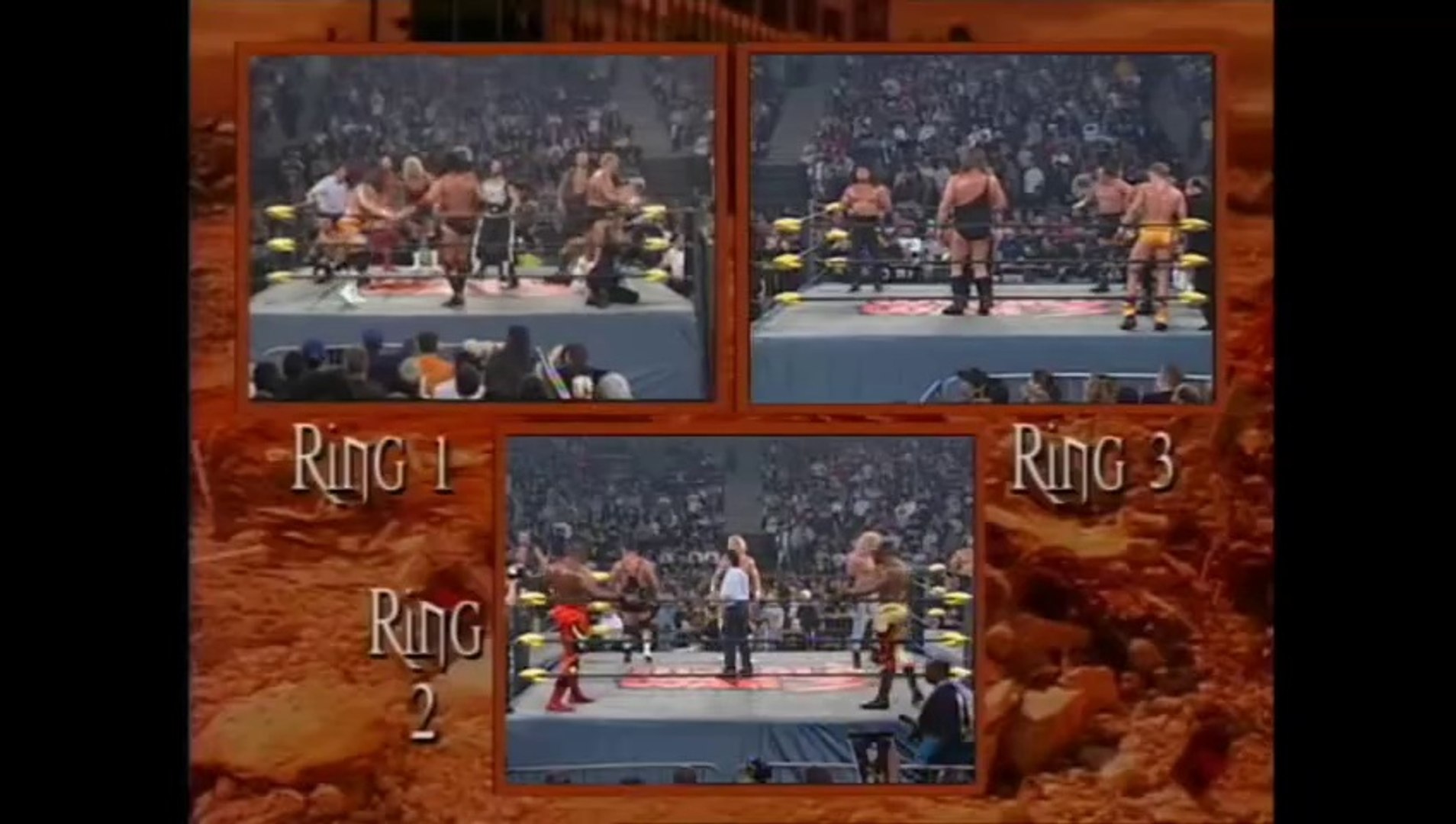 WCW World War 3 1997 - 60-man World War 3 Match (#1 Contender's Match) background