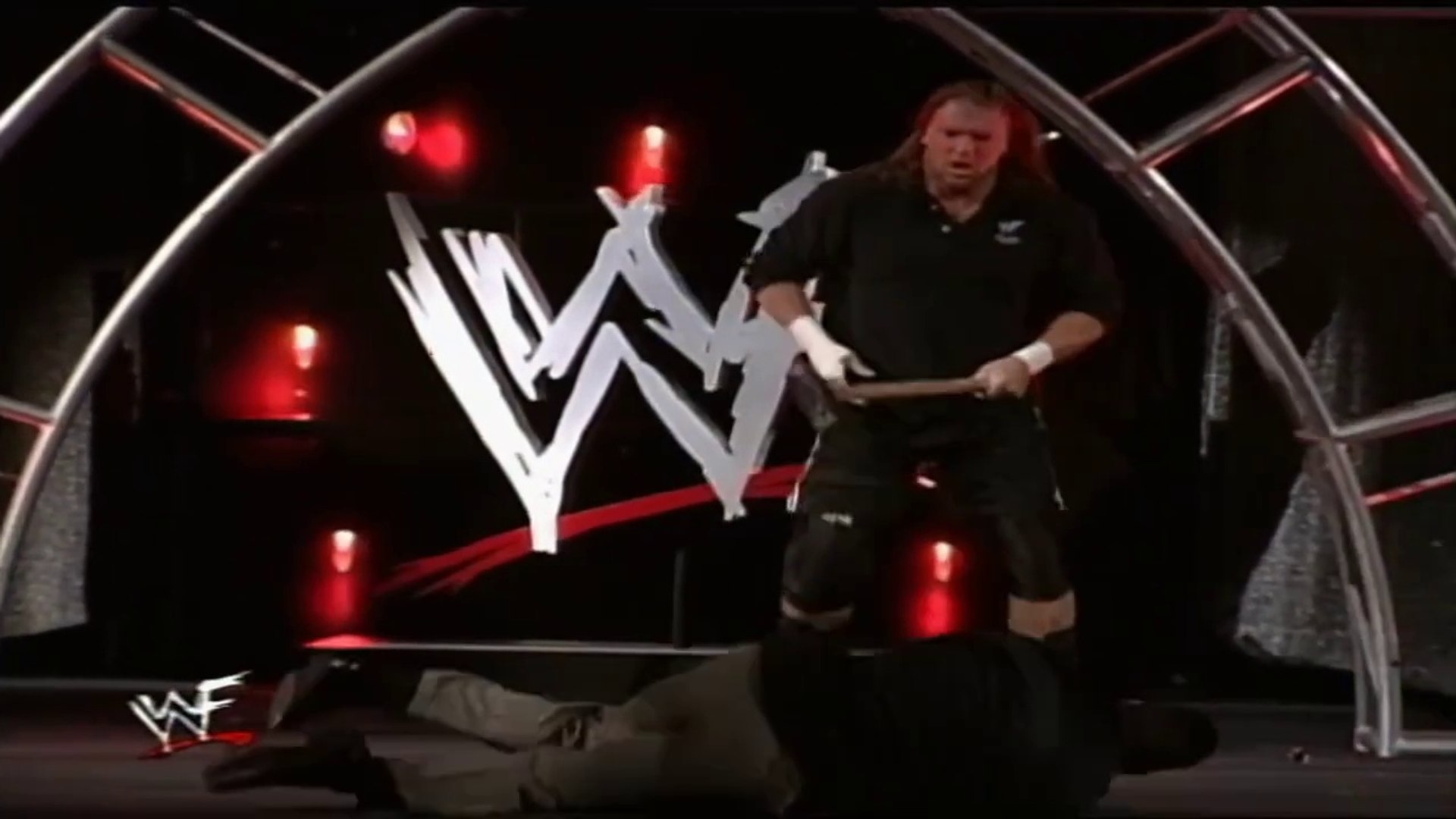 Triple H Attacks The Rock With A Sledgehammer! No Mercy 1999 17/10/99