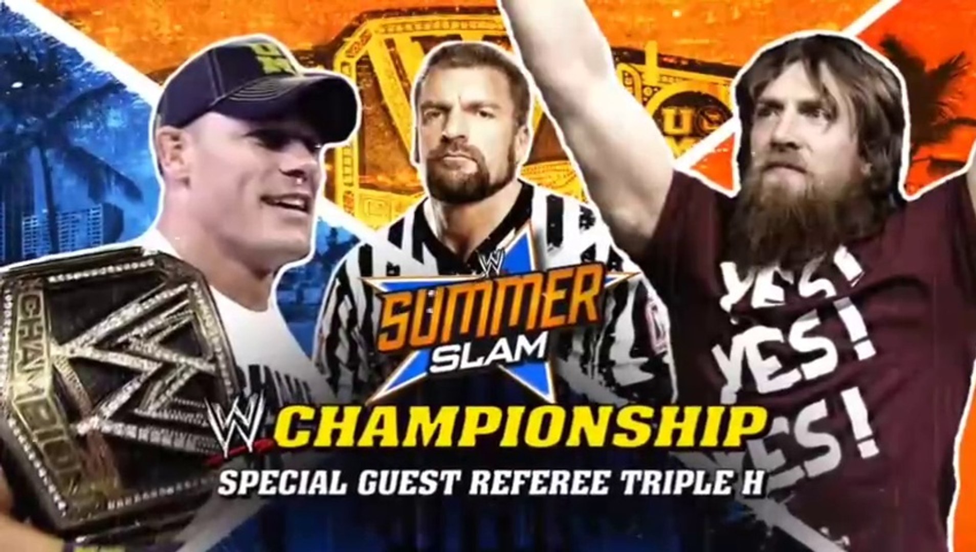 WWE SummerSlam 2013 - Daniel Bryan vs John Cena (WWE Championship) background