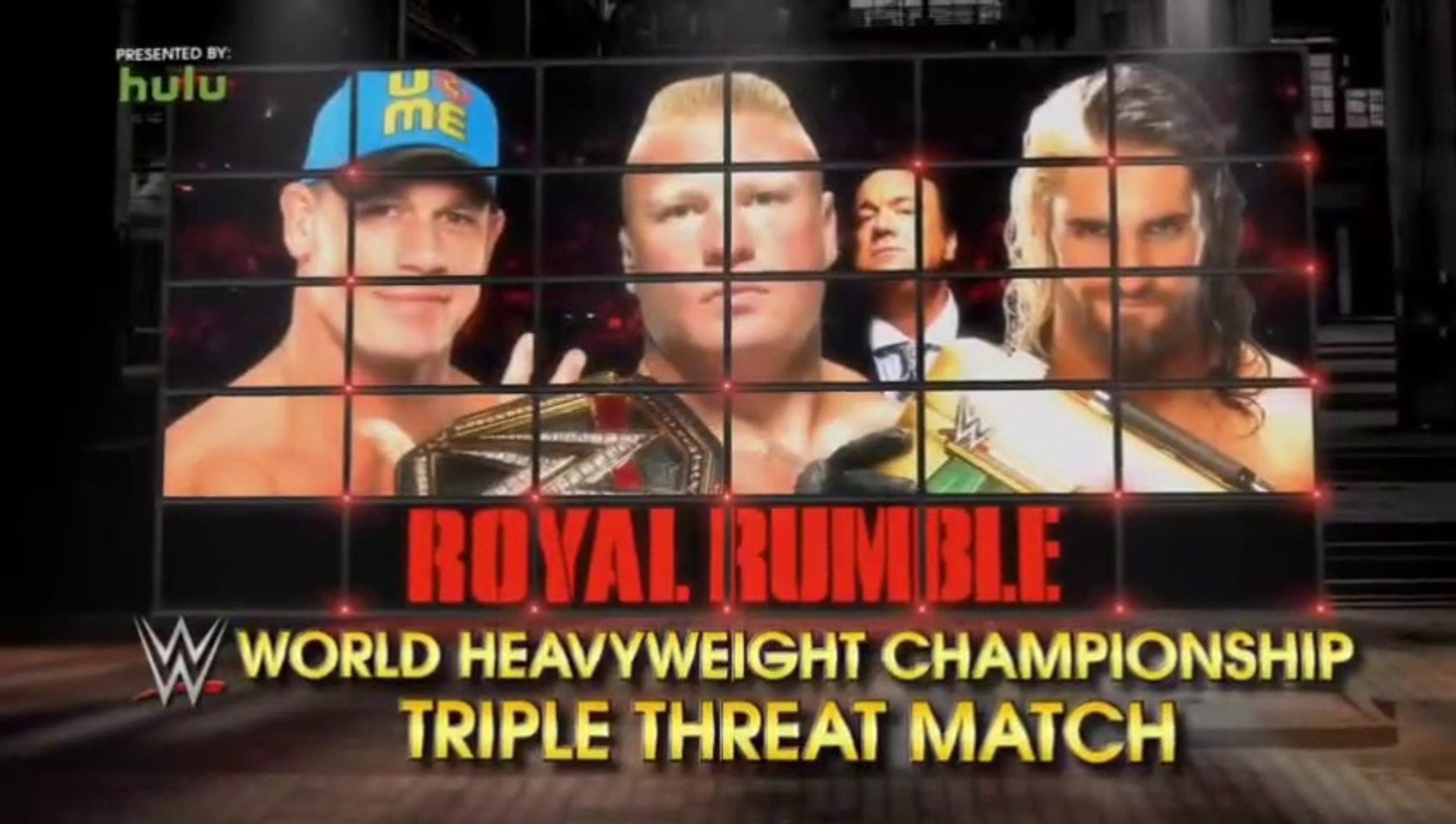 WWE Royal Rumble 2015 - John Cena vs Seth Rollins vs Brock Lesnar (Triple Threat Match, WWE World Heavyweight Championship) background