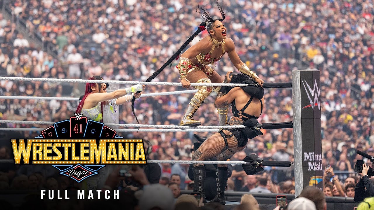 FULL MATCH: IYO SKY vs. Bianca Belair vs. Rhea Ripley | Women's World Title Match: WrestleMania 41 backdrop