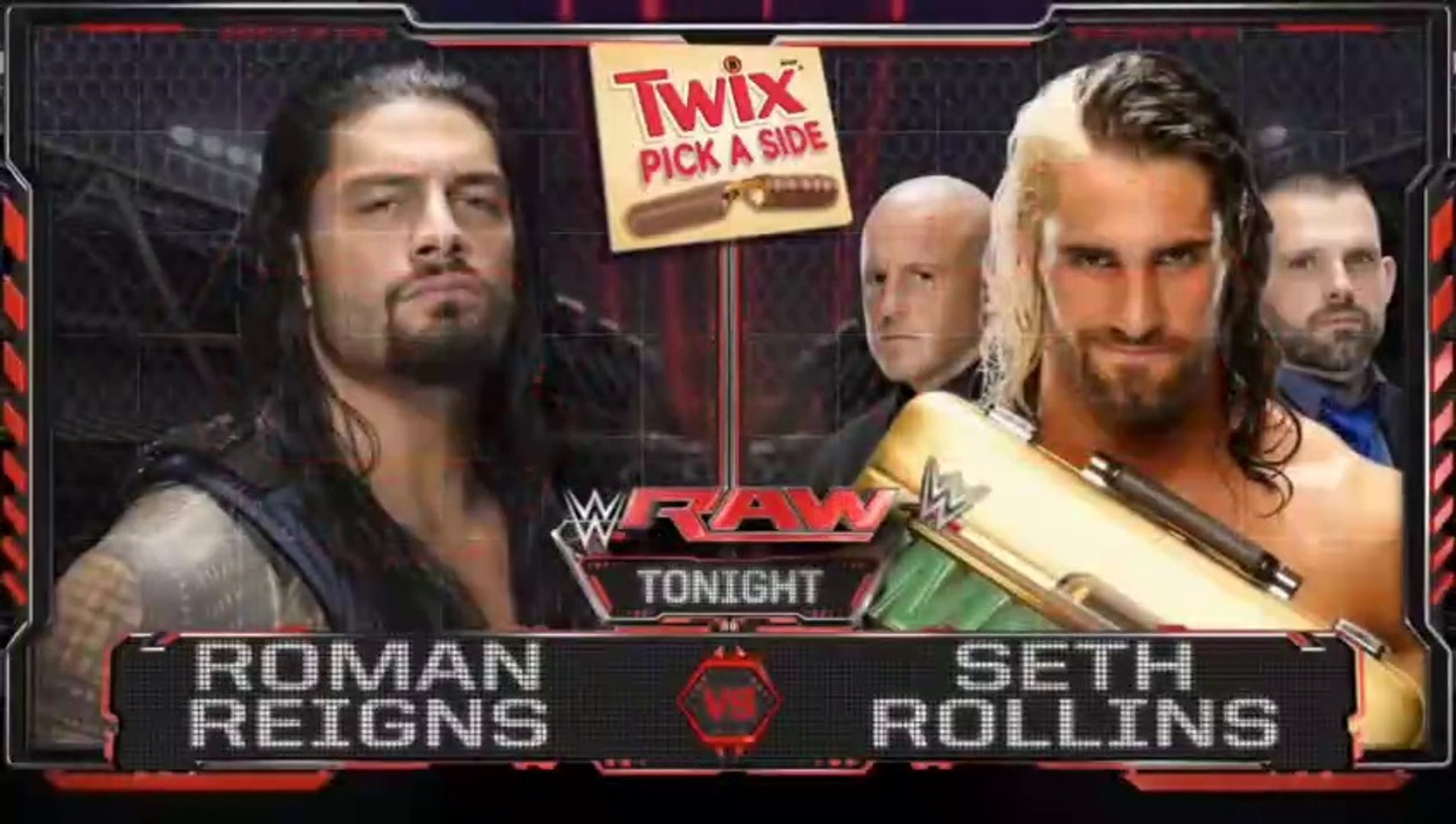 WWE Raw 03.02.2015 - Roman Reigns vs Seth Rollins background