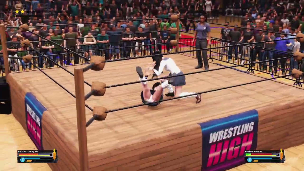 Natsumi Yamaguchi VS Kimiko Sakamoto WRESTLING HIGH WWE 2K25 Japanese School Girls Wrestling