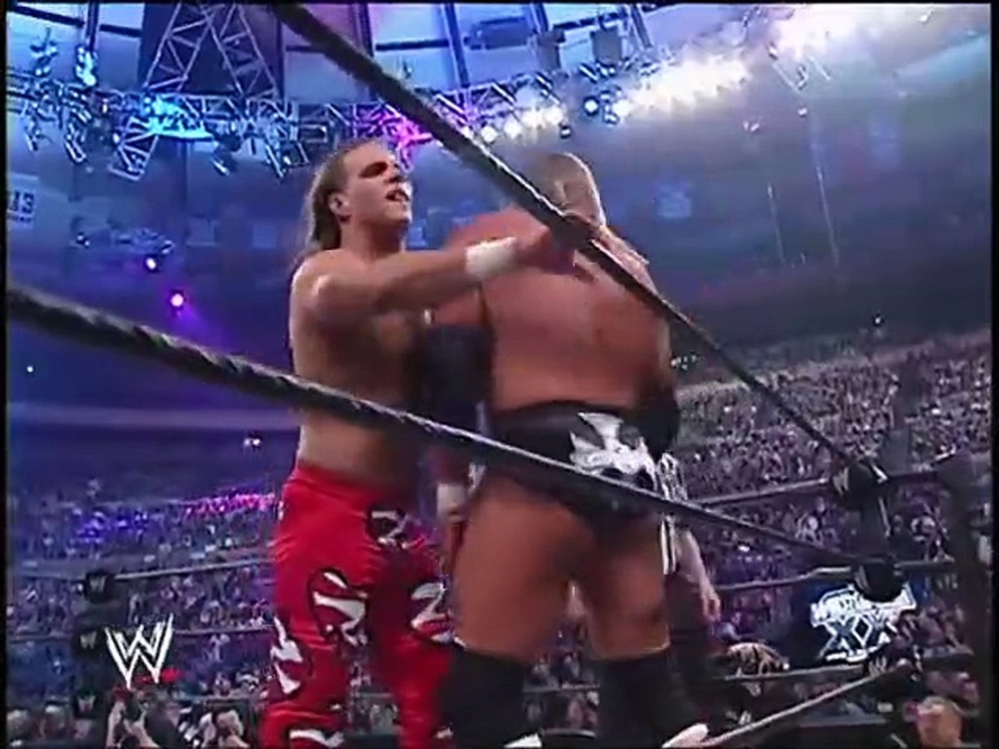 Triple H vs Shawn Michaels vs Chris Benoit-WrestleMania XX background