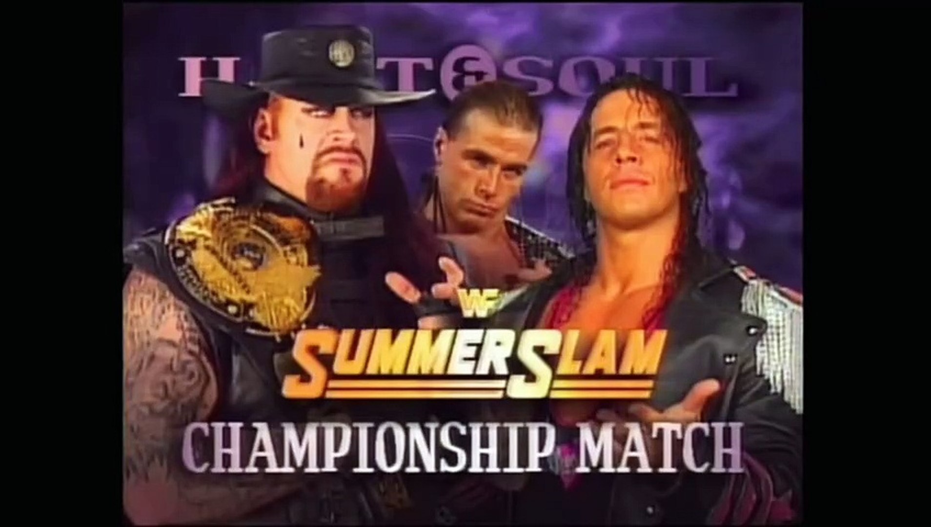 WWF SummerSlam 1997 - Bret Hart vs The Undertaker (WWF Championship) background