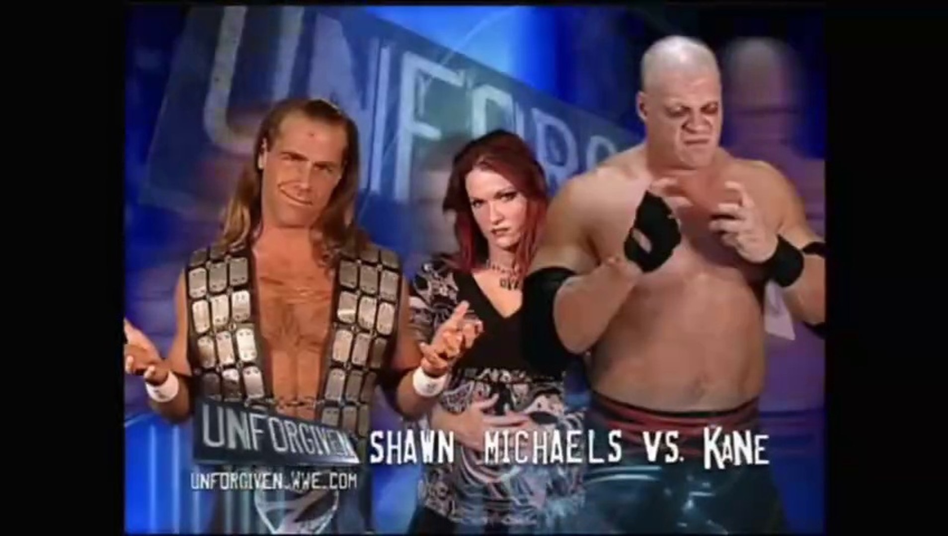WWE Unforgiven 2004 - Shawn Michaels vs Kane (No Disqualification Match) background