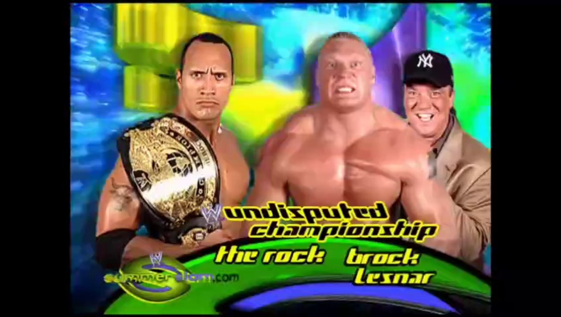 WWE SummerSlam 2002 - Brock Lesnar vs The Rock (WWE Undisputed Championship) background