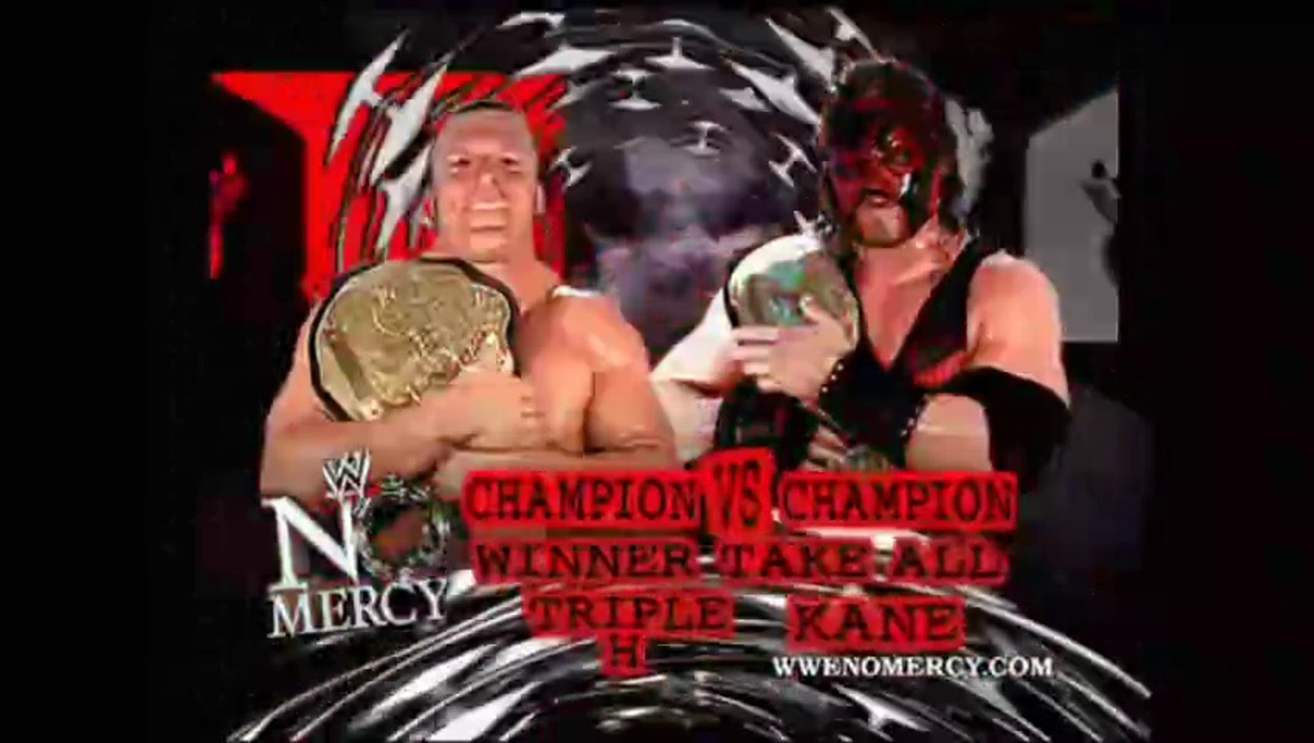 WWE No Mercy 2002 - Kane vs Triple H (Winner Takes All Match) background