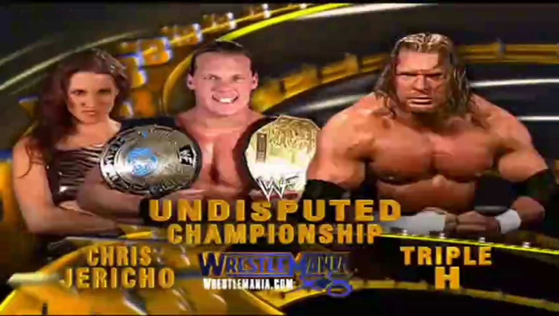 WWF WrestleMania X8 - Triple H vs Chris Jericho (Undisputed WWF Championship) background