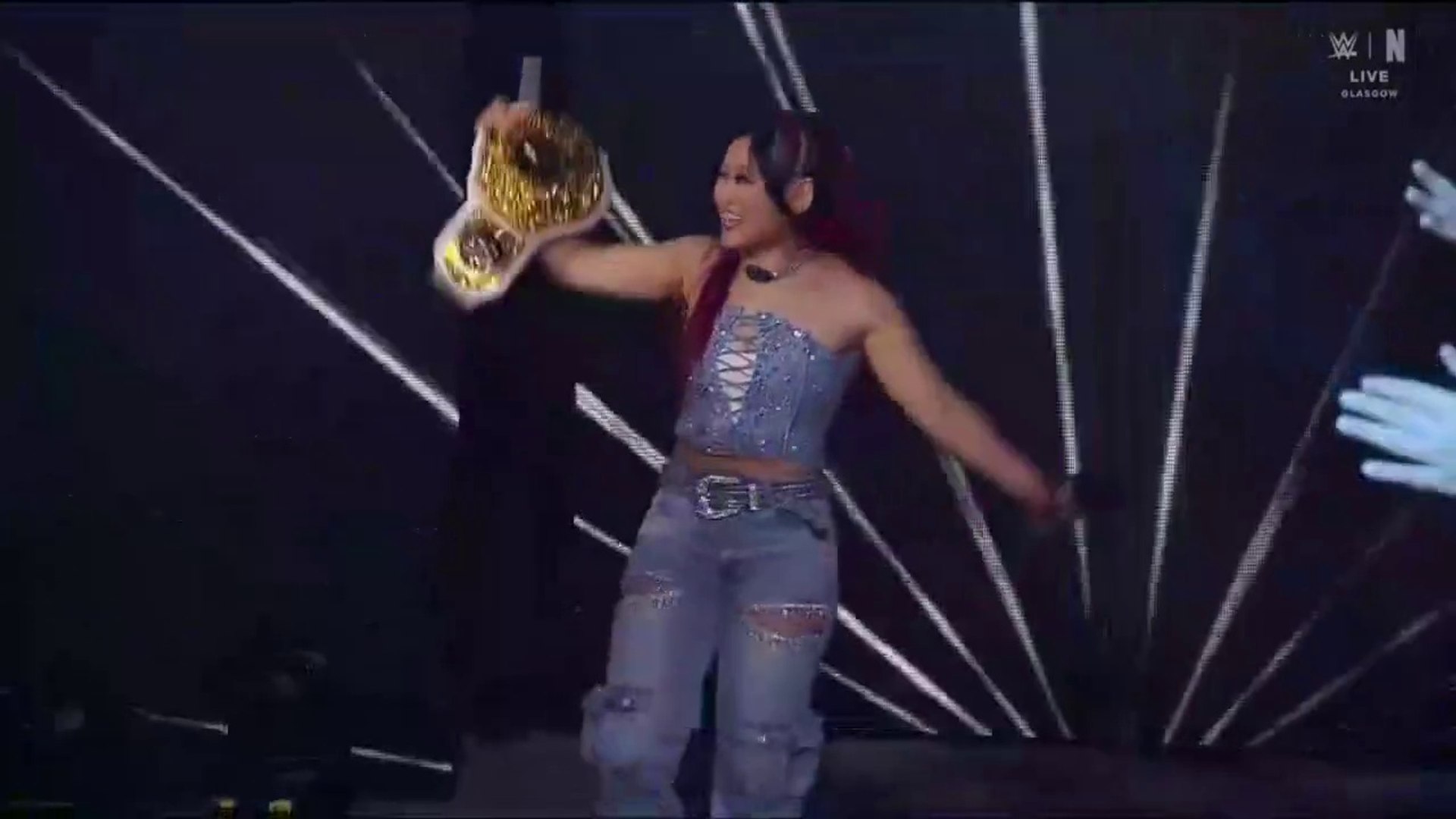 Bianca Belair attacks Rhea Ripley and Iyo Sky - WWE RAW 3/24/2025 background