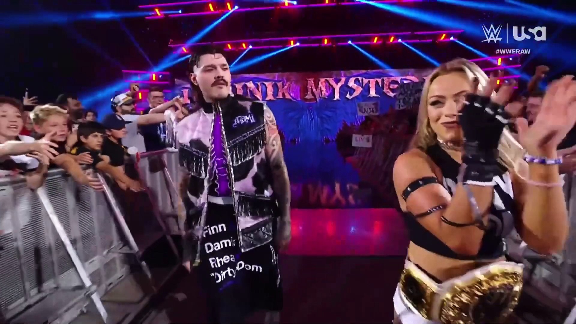 Liv Morgan and Dominik Mysterio | Raw July 8th 2024 background