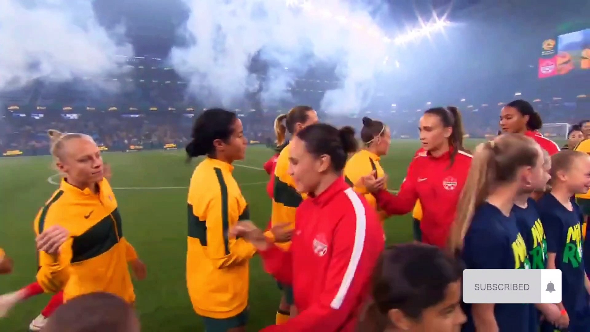 Canada vs Australia Extended Highlights Women's Football World Cup backdrop