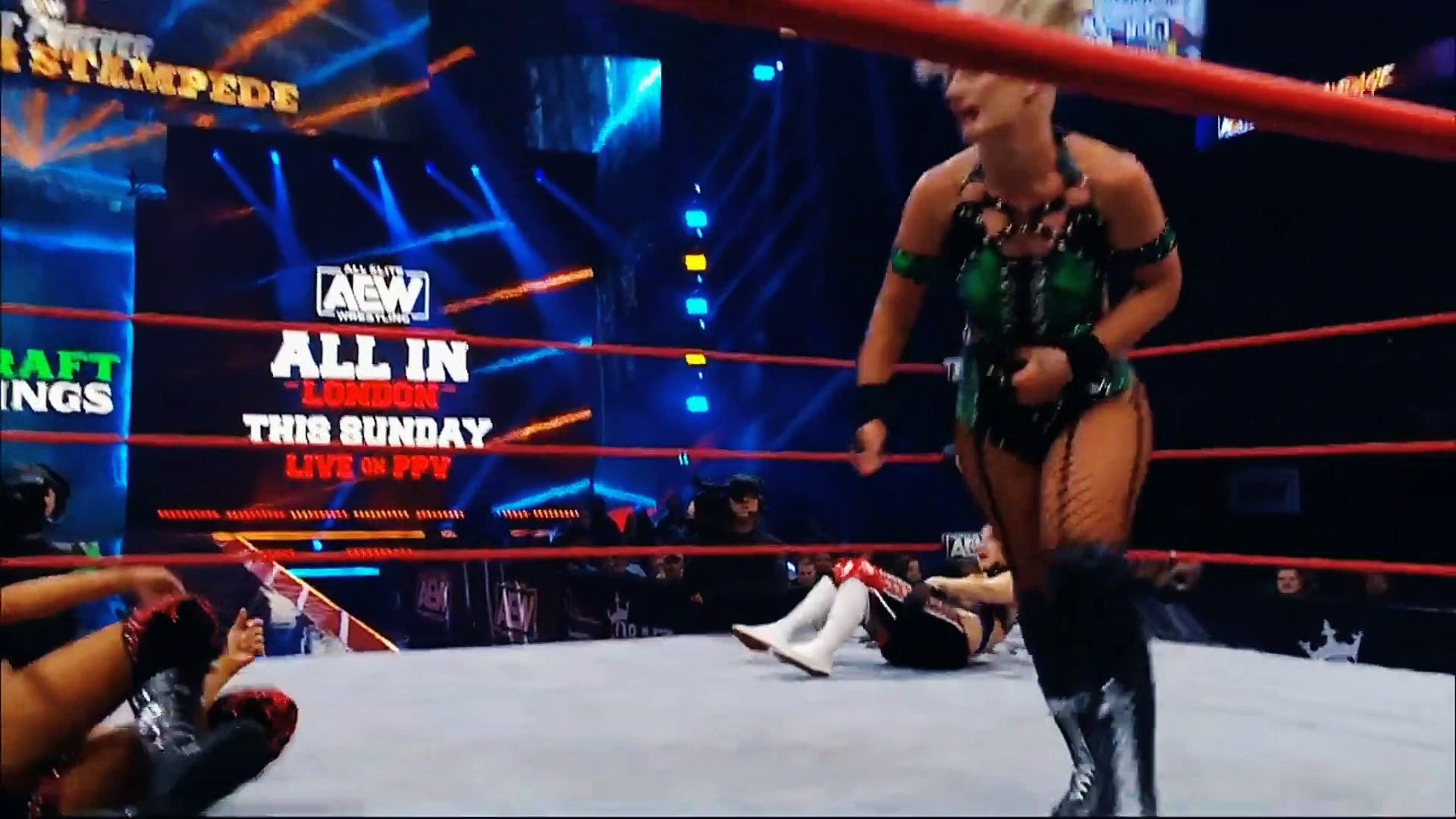 Outcasts’ Saraya & Storm take on Women’s Champ, Shida & Baker 25-8-2023 background