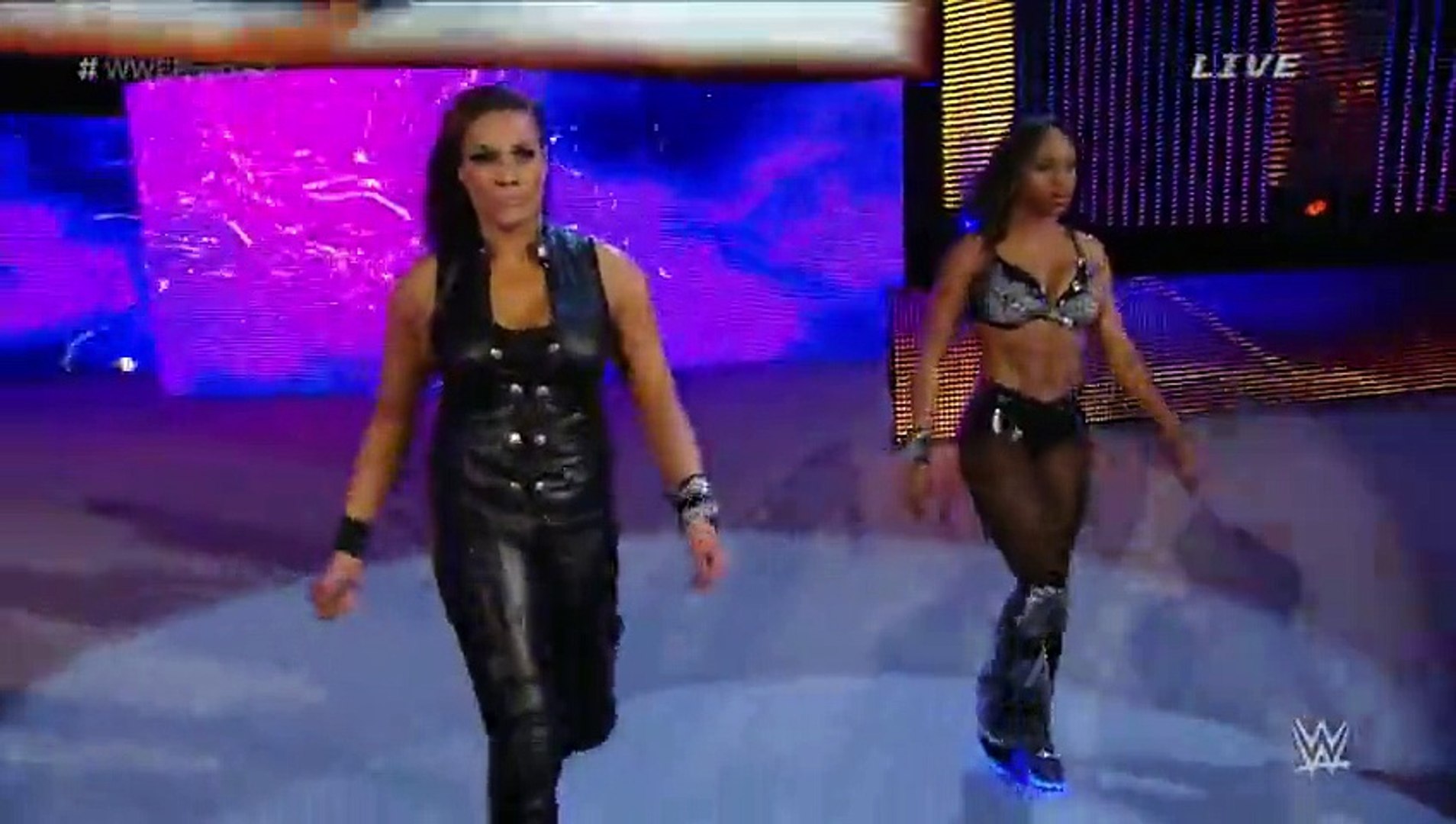 The Bella Twins vs Naomi & Tamina background
