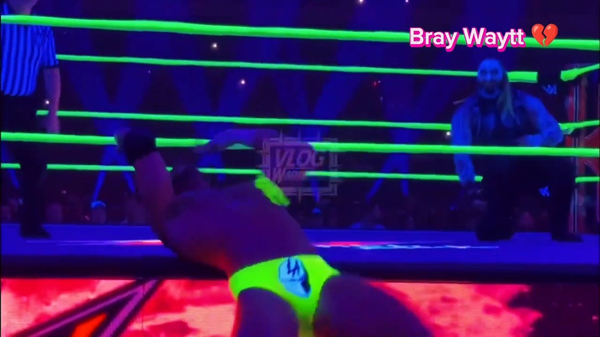 Bray Wyatt last ever match against LA Knight background