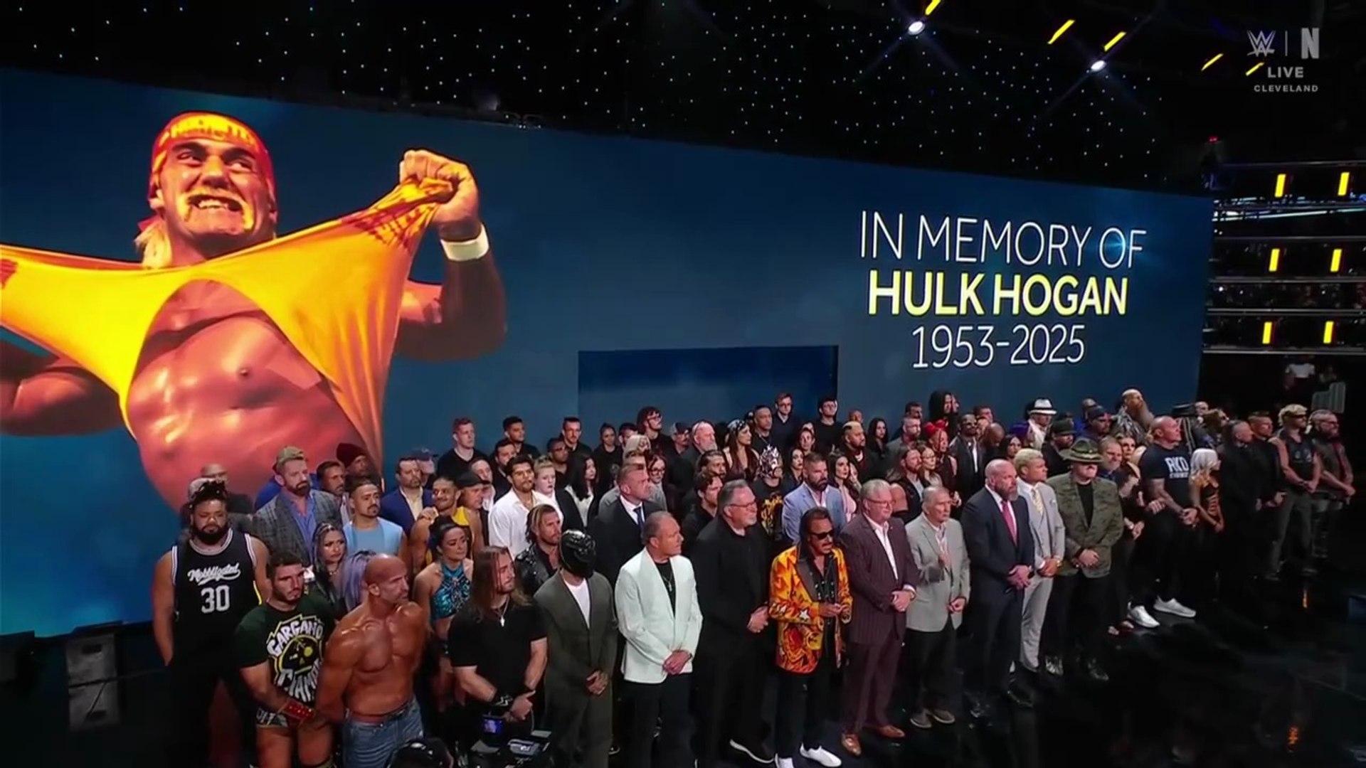 WWE Smack Down _July 25, 2025 - 10 Bell Salute Remembering the fallen Legend Hulk Hogan narrated by Triple H