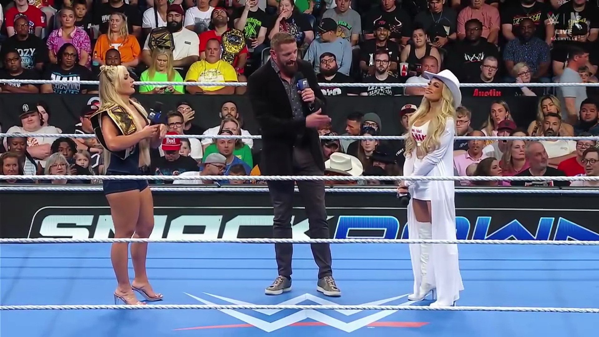 WWE Smack Down _ July 11, 2025 - Jade Cargill gets payback on Naomi rudely interrupting Tiffany Stratton & Trish Stratus for sadistic backstage attack last Friday