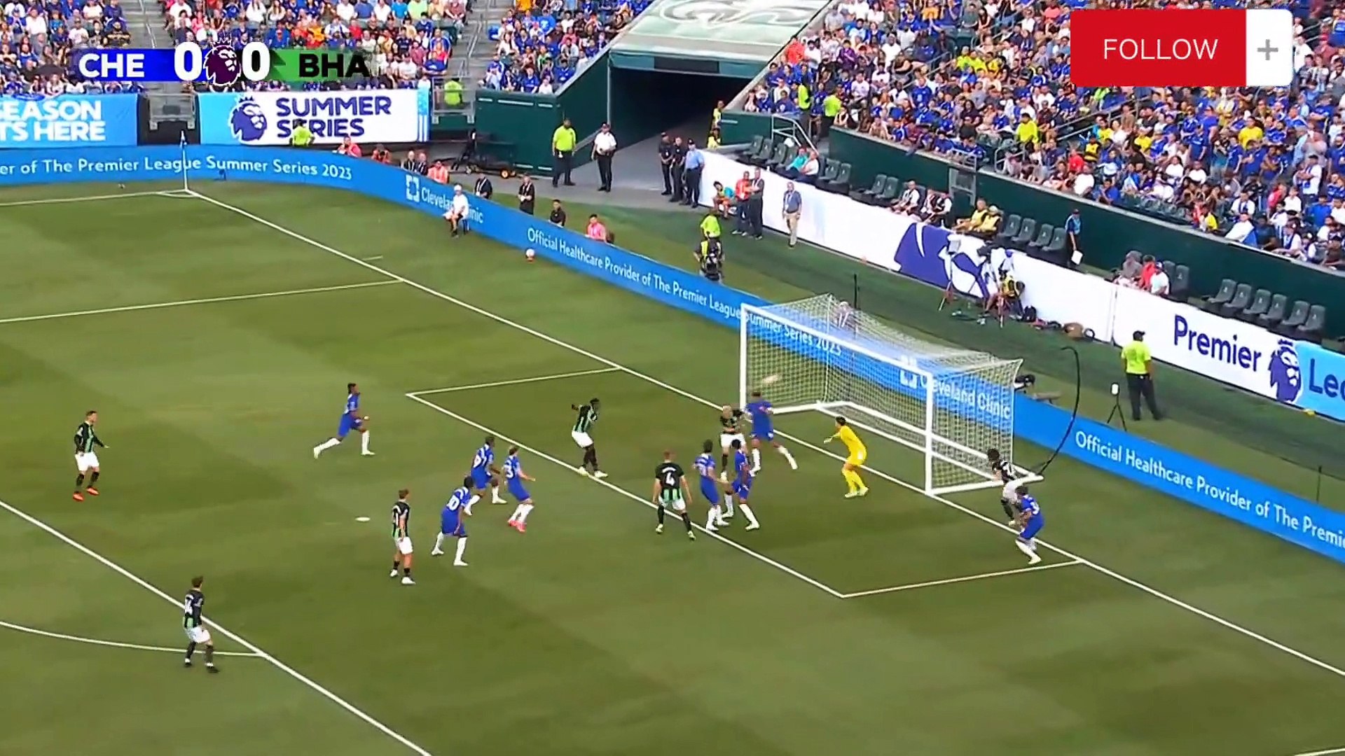 Chelsea 4 - 3 Brighton Highlights / Premier league Summer Series background