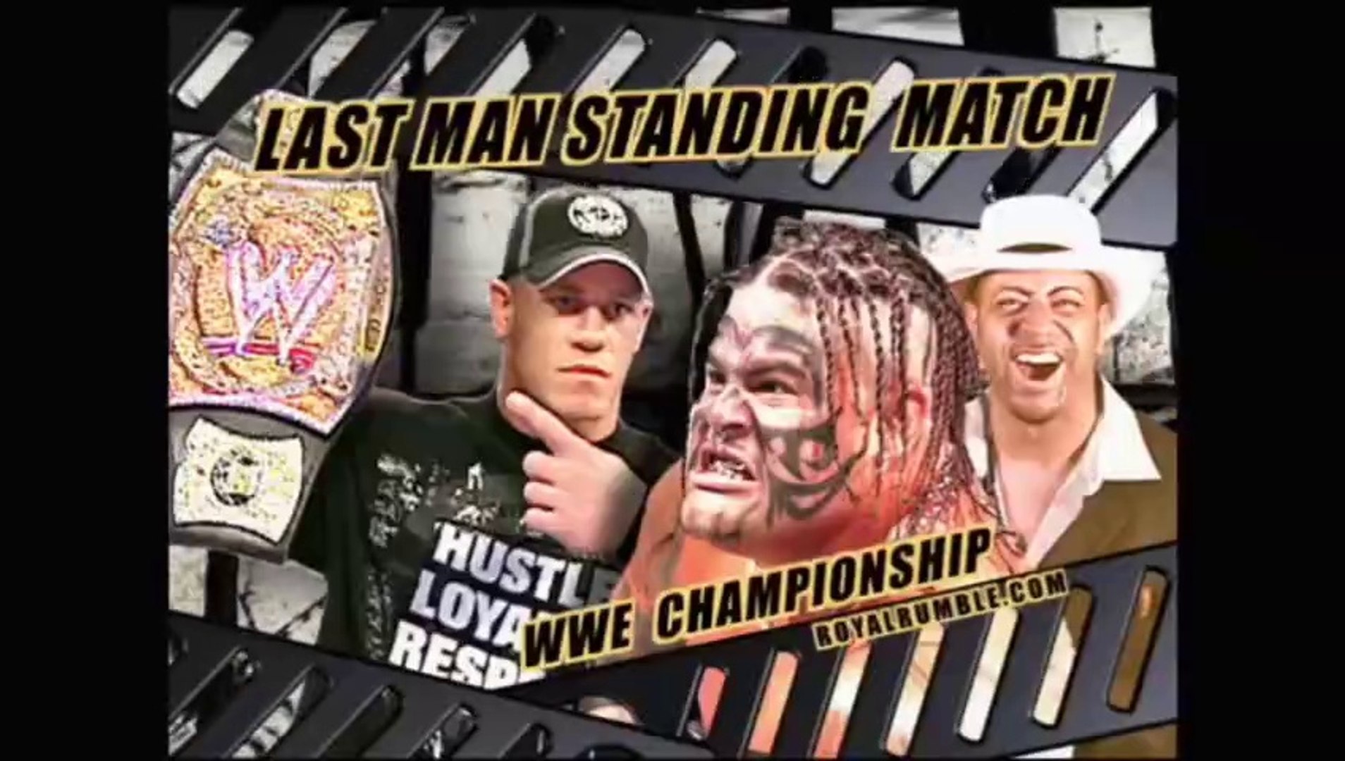 WWE Royal Rumble 2007 - Umaga vs John Cena (Last Man Standing Match, WWE Championship) backdrop