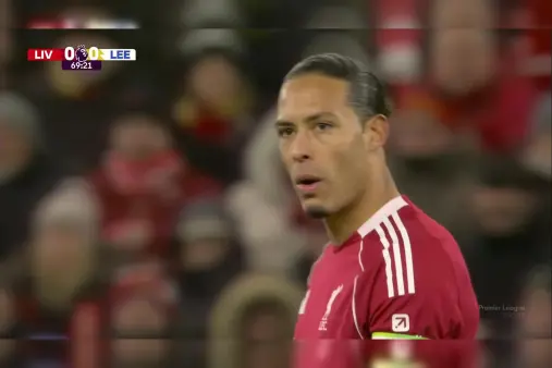 [Highlights] Long ball approach! Van Dijk's header bounces just wide