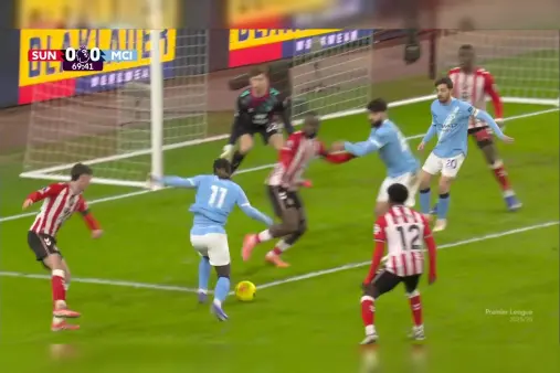 [Highlights] Still no goal! Sunderland defense stands firm to deny Man City's two successive shots in the box