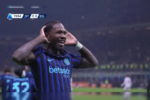 [Goal] Game over! Inter Milan corner, Marcus Thuram flicks in with his shoulder