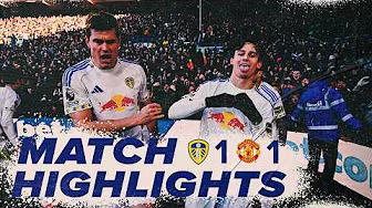 Leeds United 1-1 Manchester United | Premier League highlights | Seven games unbeaten for Leeds
