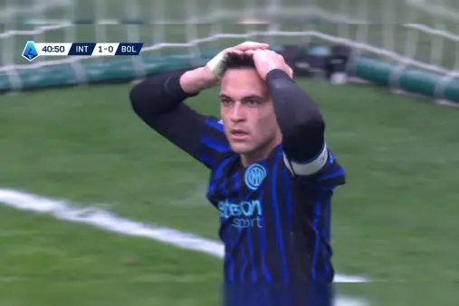 [Highlights] Inter Milan's free kick delivered, Lautaro Martínez's diving header goes wide
