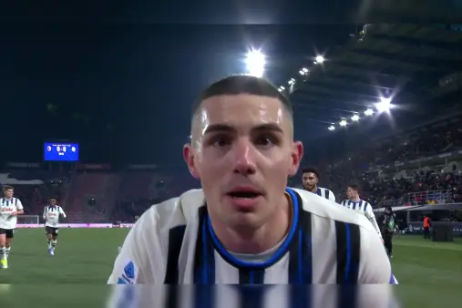 [Goal] De Ketelaere cuts inside and delivers a clever cross, Krstović fires home