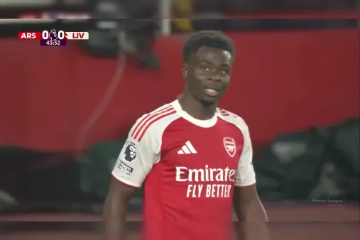 [Highlights] Great teamwork! Rice plays a first-time pass into the box, Saka's shot blocked